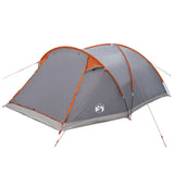 Cabin Tent Grey and Orange 8-Person Polyester and Steel 42028589