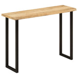 Console Table with Live Edge 105x33x76 cm Solid Wood Mango 372765