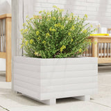 Garden Planter White 40x40x26.5 cm Solid Wood Pine 847289