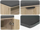 Hall Bench with Cushion with Shelf Sonoma Oak 100 x 38 x 46 cm 891514