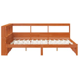 Bookcase Bed with Headboard with Storage Solid Pine Wood 3423795