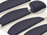 Stair Mats 30 pcs 65x24x4 cm Dark Grey and Blue Half Round Large 3365759
