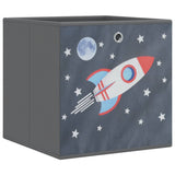 Foldable Storage Boxes 10 pcs Grey 32x32x32 cm Non-woven Fabric 4018988