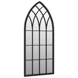 Garden Mirror Black 100x45 cm Iron for Outdoor Use 318342