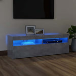TV Cabinet with LED Lights Concrete Grey 120x35x40 cm 804377