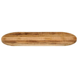 Table Top 120x60x2.5 cm Oval Solid Wood Rough Mango 370110