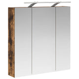 Bathroom Mirror Cabinet Smoked Oak 70 x 14.5 x 70 cm 889099