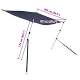 T-Top Shade Extension Set Navy Blue 174x205x cm 3217202
