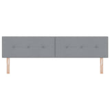 Headboard Height Adjustable Light grey 200 cm Fabric 42007189
