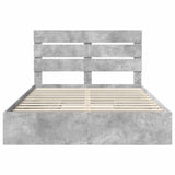 Storage Bed Concrete Grey 150 x 200 cm Engineered Wood 3411890