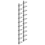 Wall-mounted Wine Racks for 20 Bottles 2 pcs Black Metal 289567