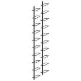 Wall-mounted Wine Racks for 20 Bottles 2 pcs Black Metal 289567