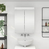 Bathroom Mirror Cabinet with Door TULUM White 60 x 16.5 x 78 cm 880361