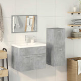4 Piece Bathroom Furniture Set Concrete Grey Engineered Wood 3324902