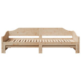 Daybed with Trundle without Mattress 80x200 cm Solid Wood 850902