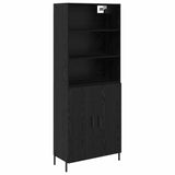Highboard Black Oak 69.5 x 34 x 180 cm Engineered Wood 3416085