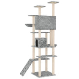 Cat Tree with Sisal Scratching Posts Light Grey 191 cm 171595