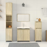 4 Piece Bathroom Furniture Set Sonoma Oak Engineered Wood 3324969