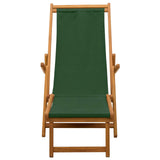 Folding Sun Lounger 3 Position Solid Eucalyptus Wood Green 42024919