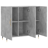 Sideboard Concrete Grey 90x34x80 cm Engineered Wood 828088