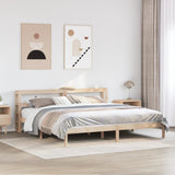 Bed Frame without Mattress 200x200 cm Solid Wood Pine 3305730