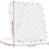 Football Rebounder Adjustable Black 84x73x60-80 cm Steel 4007968