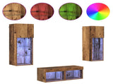 TV Wall Cabinets Wall-mounted 4 pcs Artisan Oak Engineered Wood 3402917
