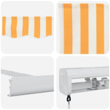 Retractable Awning Orange and White 500 x 300 cm 3331205