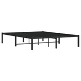 Metal Bed Frame without Mattress Black 140x190cm 373655