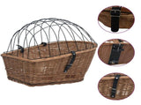 170903 Bike Rear Basket with Cover 55x31x36 cm Natural Willow