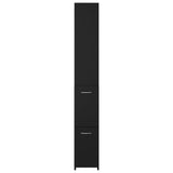 Bathroom Cabinet Black 25x26.5x170 cm Engineered Wood 808432