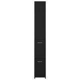 Bathroom Cabinet Black 25x26.5x170 cm Engineered Wood 808432