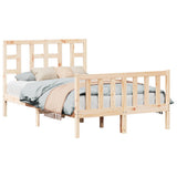 Bed Frame without Mattress Small Double Solid Wood Pine 3191941