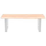 Basin Shelf Wall Mounted Steel and Solid Wood Oak 3302594
