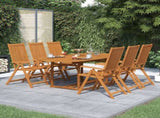 7 Piece Outdoor Dining Set Solid Acacia Wood 150-200 cm 41814