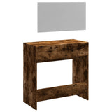 Dressing Table with Mirror Smoked Oak 80x39x80 cm 840706