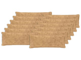 Cushion Cover 12 pcs HOUTEN Taupe 40 x 80 cm Faux Rabbit Fur 918447