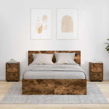 Bedside Tables with Drawer 2 pcs Smoked Oak 30.5 x 30 x 43 cm 888808