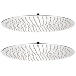 Rain Shower Head 2 pcs Stainless Steel Ø 50 cm 275938