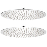 Rain Shower Head 2 pcs Stainless Steel Ø 50 cm 275938