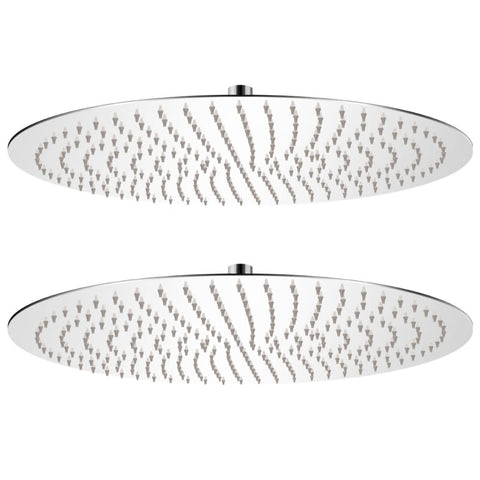 Rain Shower Head 2 pcs Stainless Steel Ø 50 cm 275938