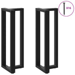 ZNTS Bar Table Legs T-Shaped 2 pcs Black 50x35x cm Steel 4013100