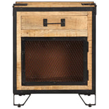 Bedside Cabinet 43x30x51 cm Solid Rough Mango Wood 285892