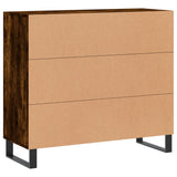 Sideboard Smoked Oak 90x34x80 cm Engineered Wood 828137