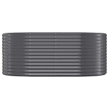 Garden Raised Bed Galvanised Steel 175x100x68 cm Anthracite 319061