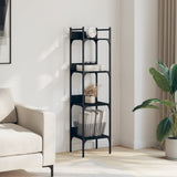 Bookshelf 4-Tier Black 35x30x138.5 cm Engineered Wood 838848