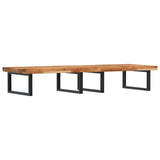 Basin Shelf Wall Mounted Steel and Solid Wood Acacia 3302865