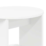 Side Cabinet White Engineered Wood 899834