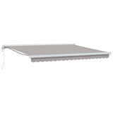 Retractable Awning Light Grey 400 x 300 cm Fabric and Metal 3330651