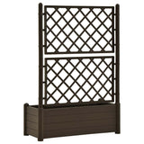Garden Planter with Trellis 100x43x142 cm PP Mocha 313984
